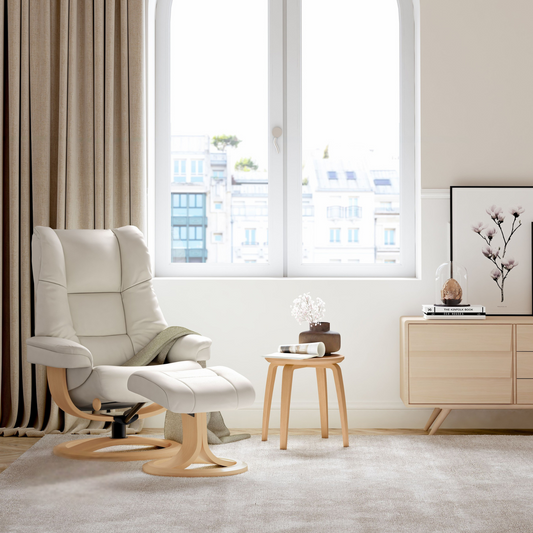 Nordic 60 Large Recliner Chair with Ottoman by IMG Limited Offer with Bonus Side Table