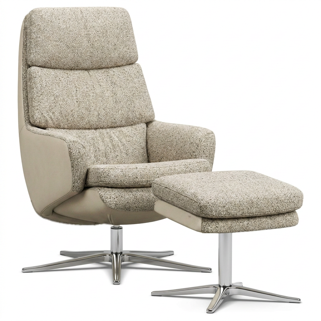 Lyra Recliner Chair with Ottoman by IMG