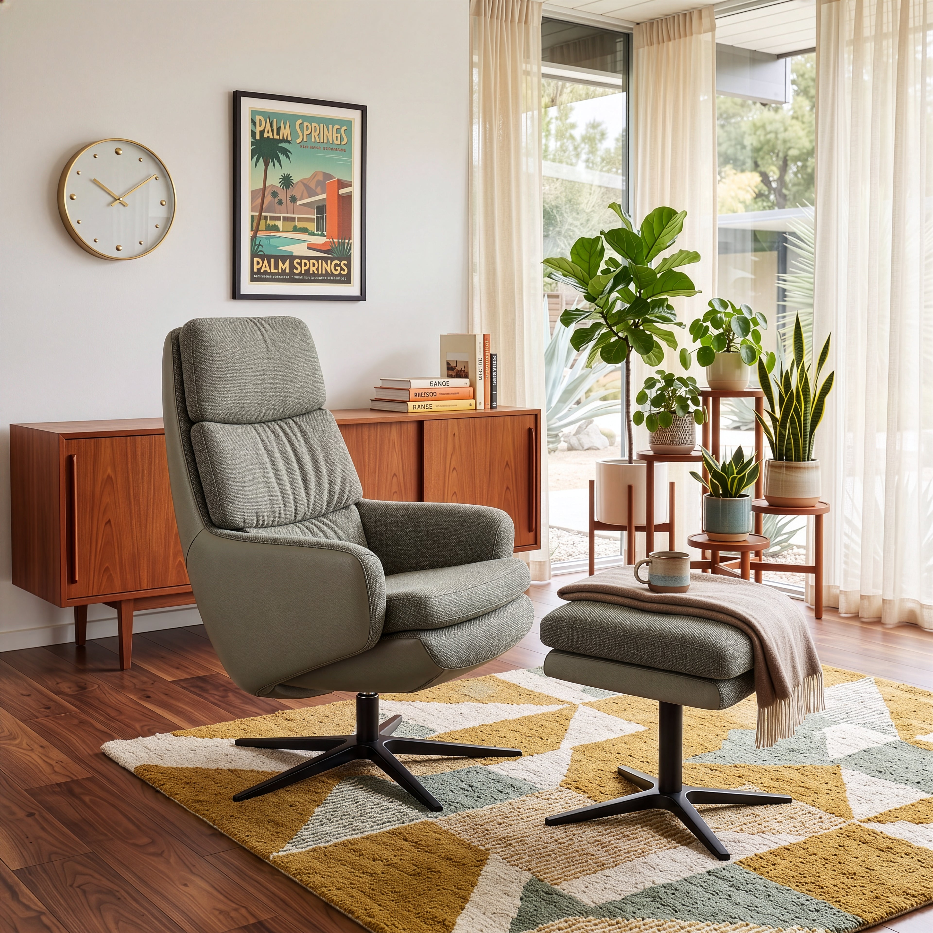 Lyra Recliner Chair with Ottoman by IMG