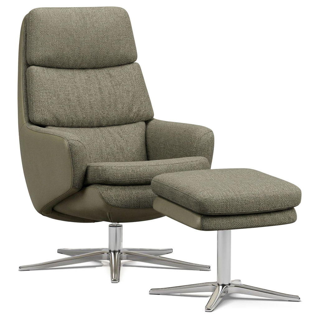 Lyra Recliner Chair with Ottoman by IMG