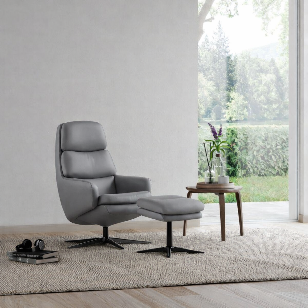 Lyra Recliner Chair with Ottoman by IMG
