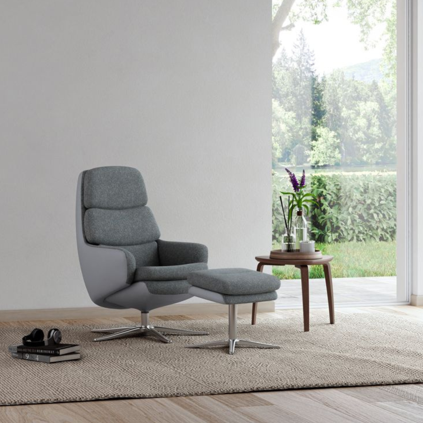 Lyra Recliner Chair with Ottoman by IMG
