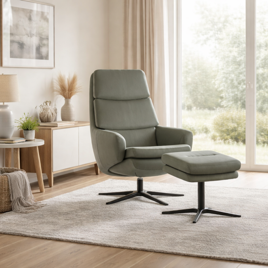 Lyra Recliner Chair with Ottoman by IMG
