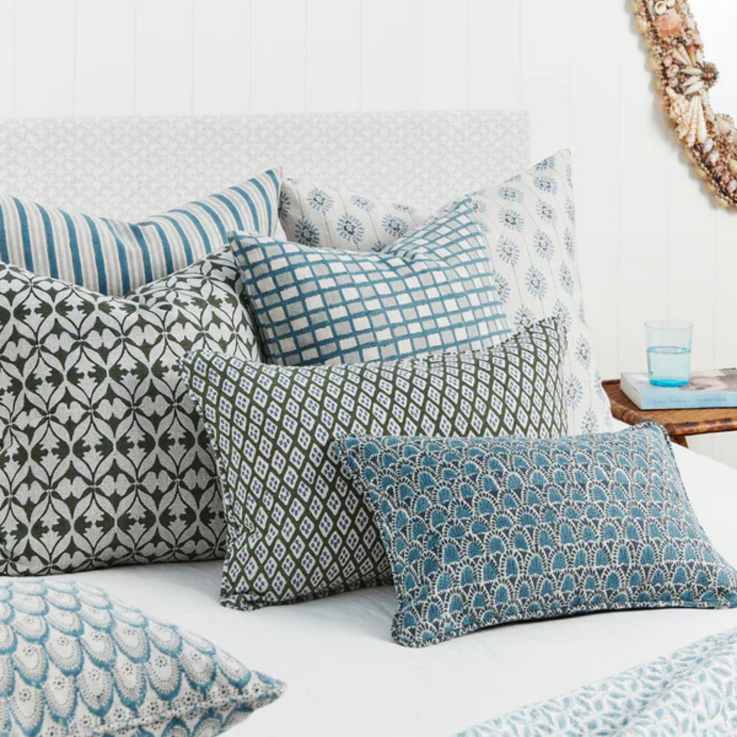 Madhavi Thyme Linen Cushion