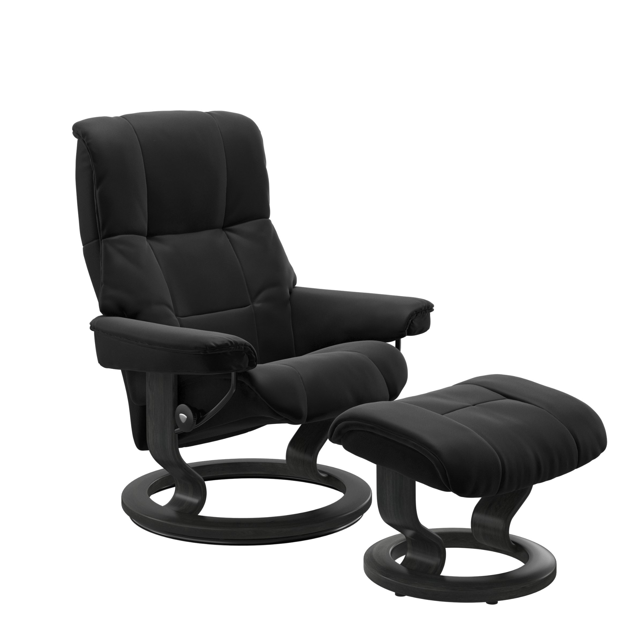Mayfair Medium Recliner Chair & Stool with Classic Base by Stressless