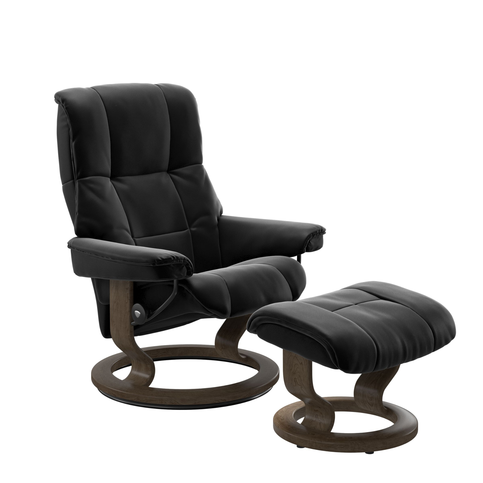 Mayfair Medium Recliner Chair & Stool with Classic Base by Stressless