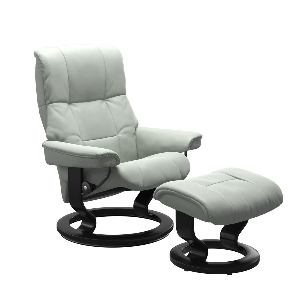 Mayfair Large Recliner Chair & Stool with Classic Base by Stressless