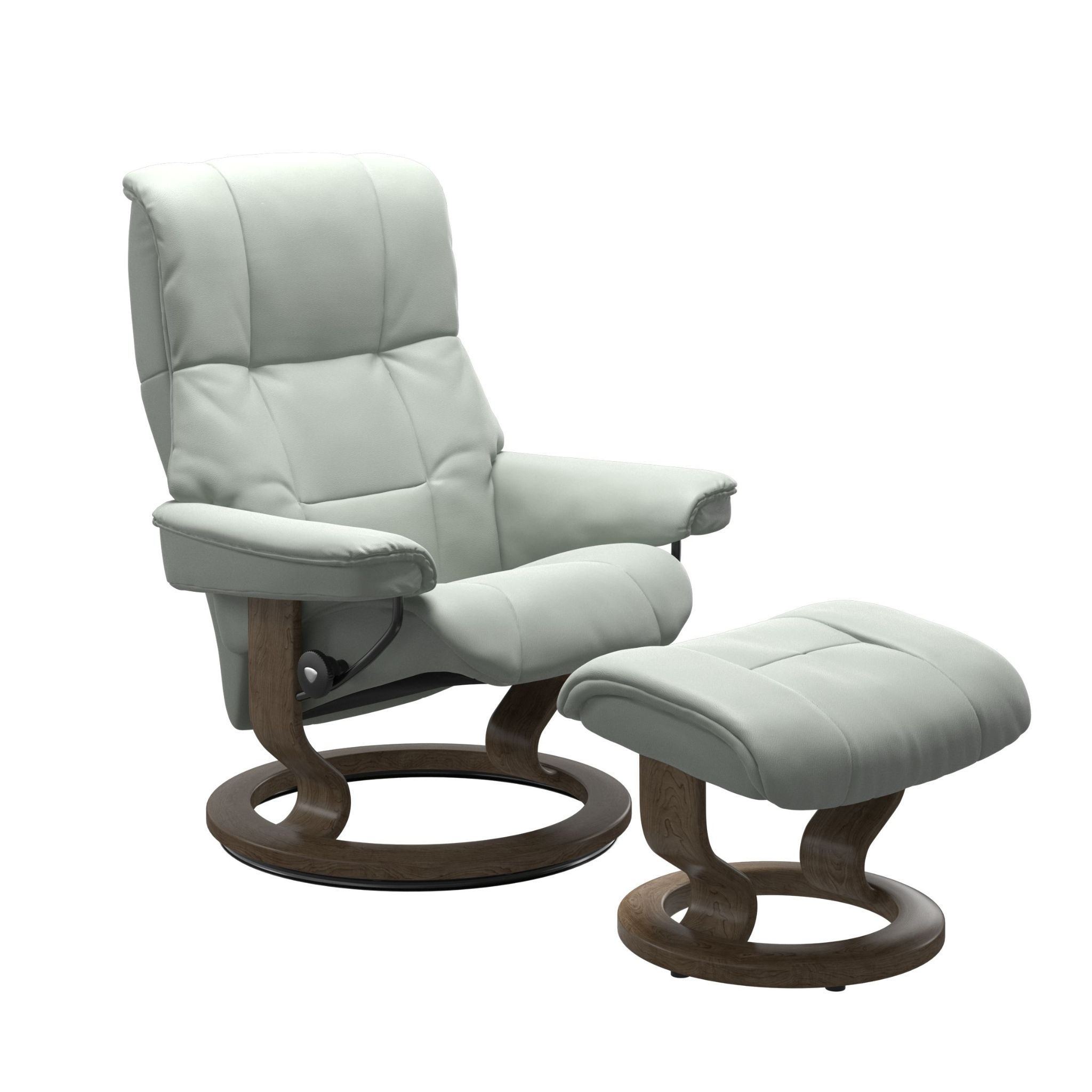 Mayfair Large Recliner Chair & Stool with Classic Base by Stressless