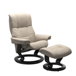 Mayfair Large Recliner Chair & Stool with Classic Base by Stressless