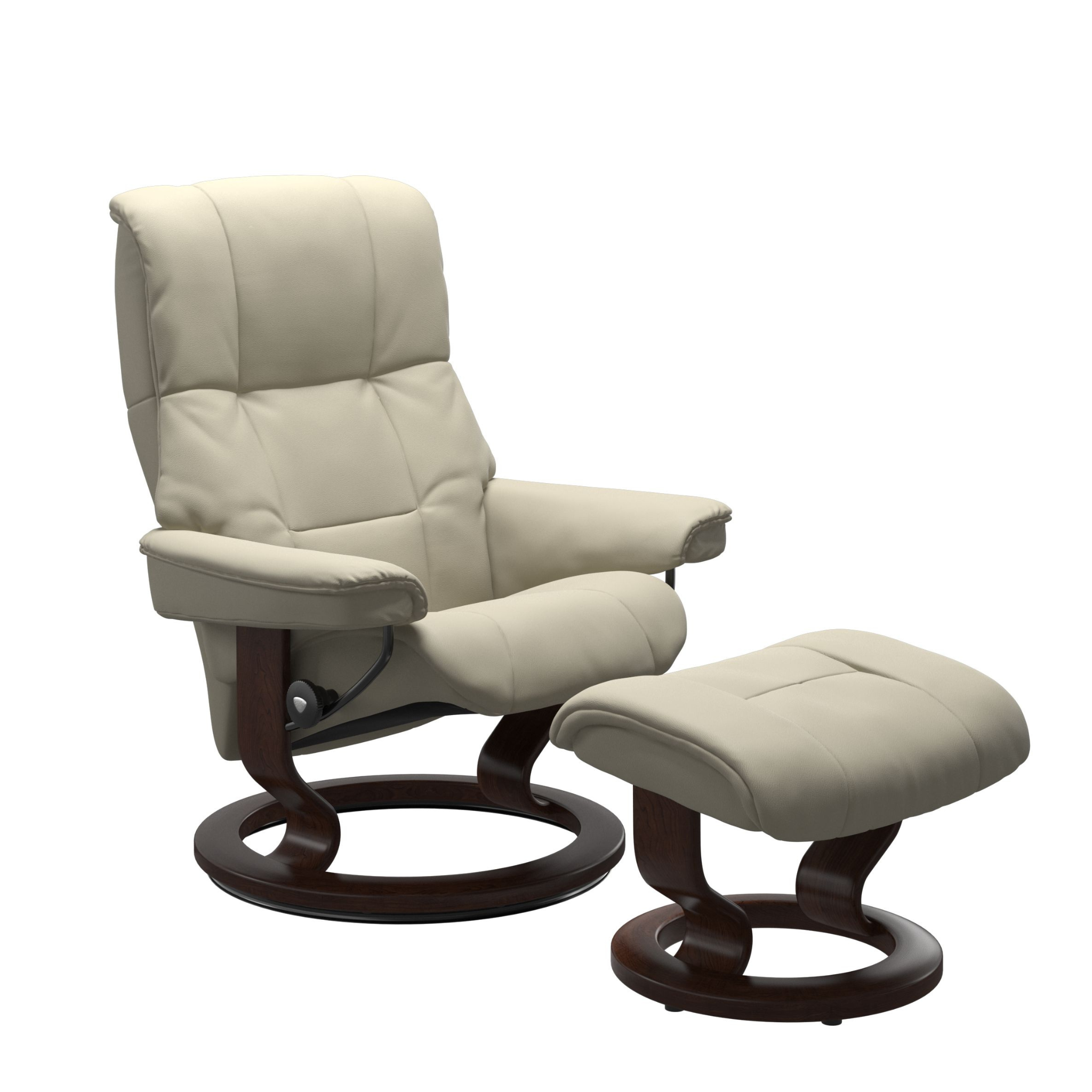Mayfair Medium Recliner Chair & Stool with Classic Base by Stressless