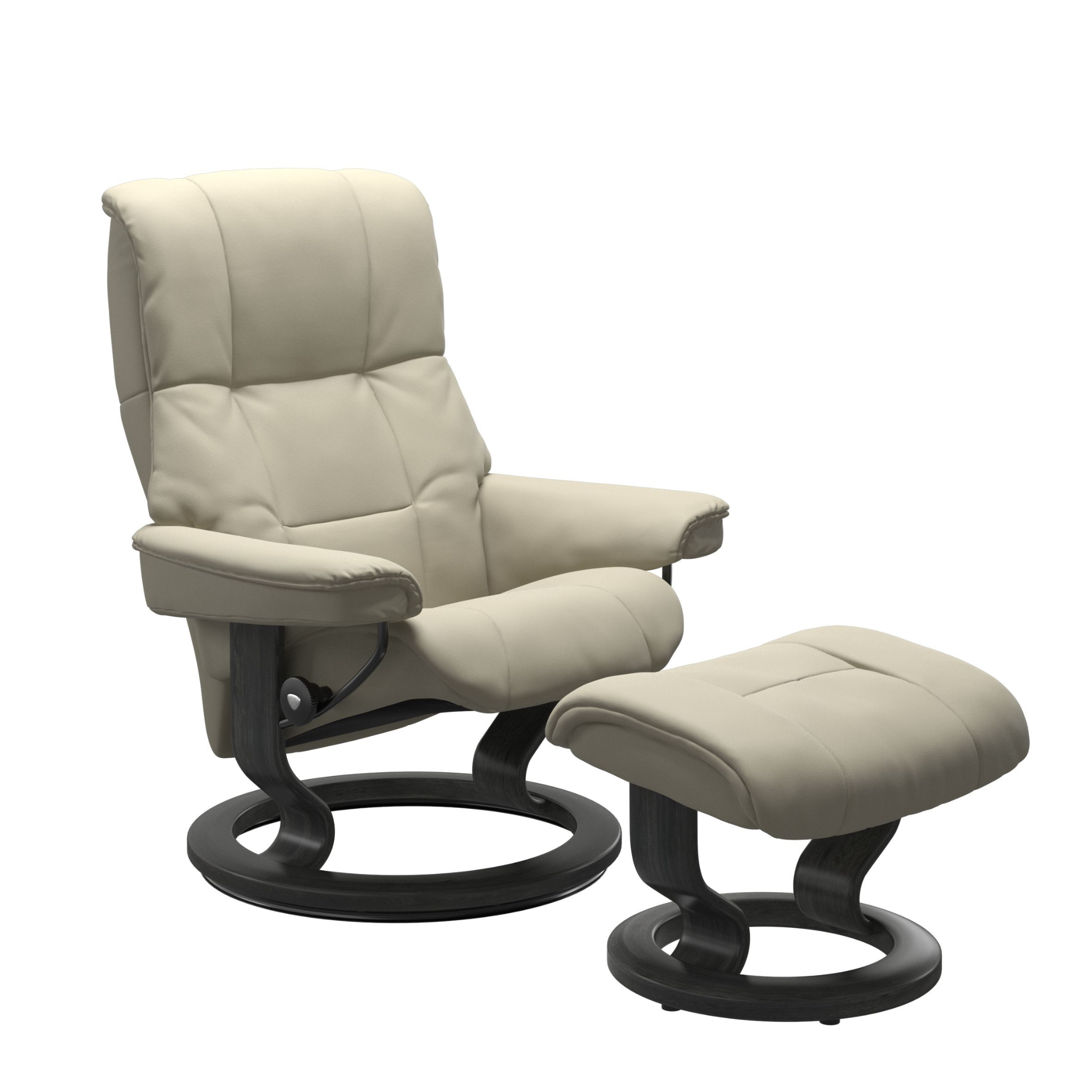 Mayfair Small Recliner Chair & Stool with Classic Base by Stressless