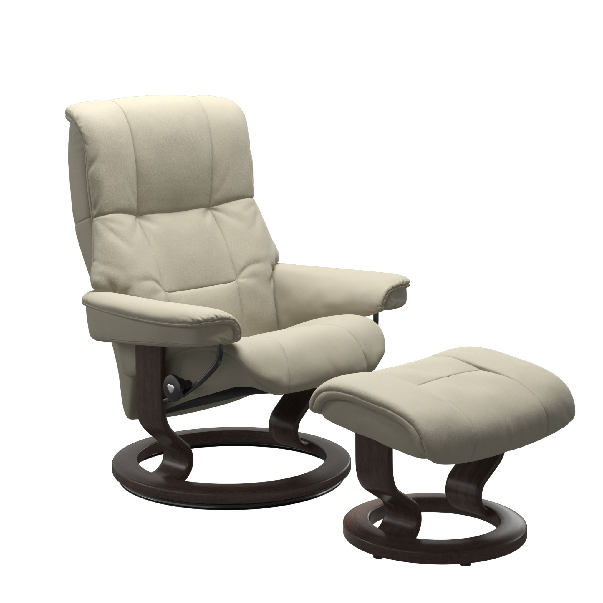 Mayfair Medium Recliner Chair & Stool with Classic Base by Stressless