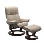 Mayfair Small Recliner Chair & Stool with Classic Base by Stressless