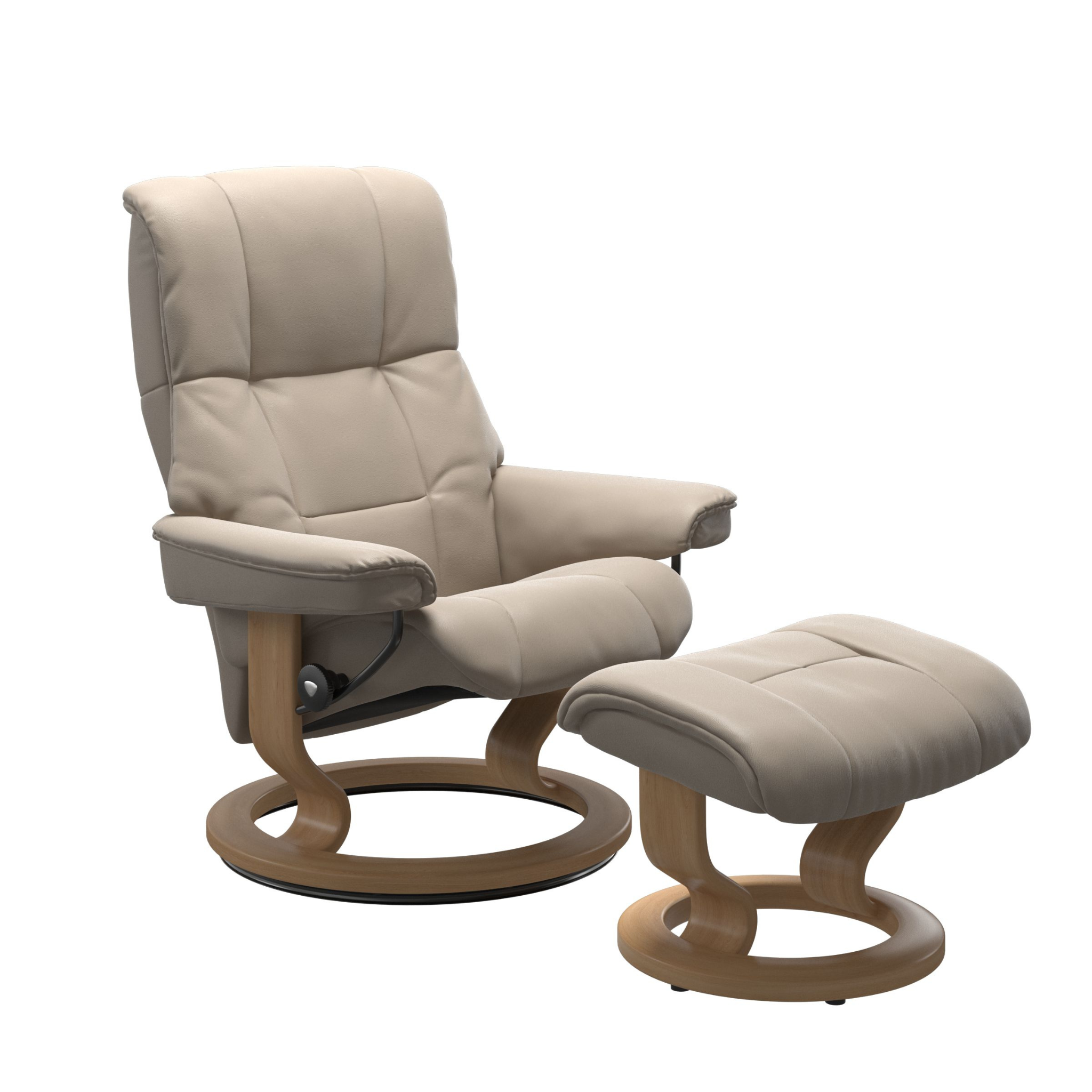 Mayfair Medium Recliner Chair & Stool with Classic Base by Stressless