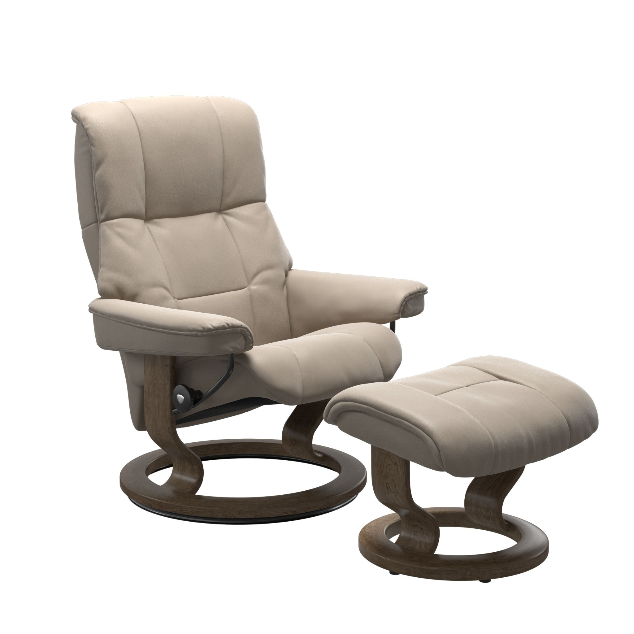 Mayfair Medium Recliner Chair & Stool with Classic Base by Stressless