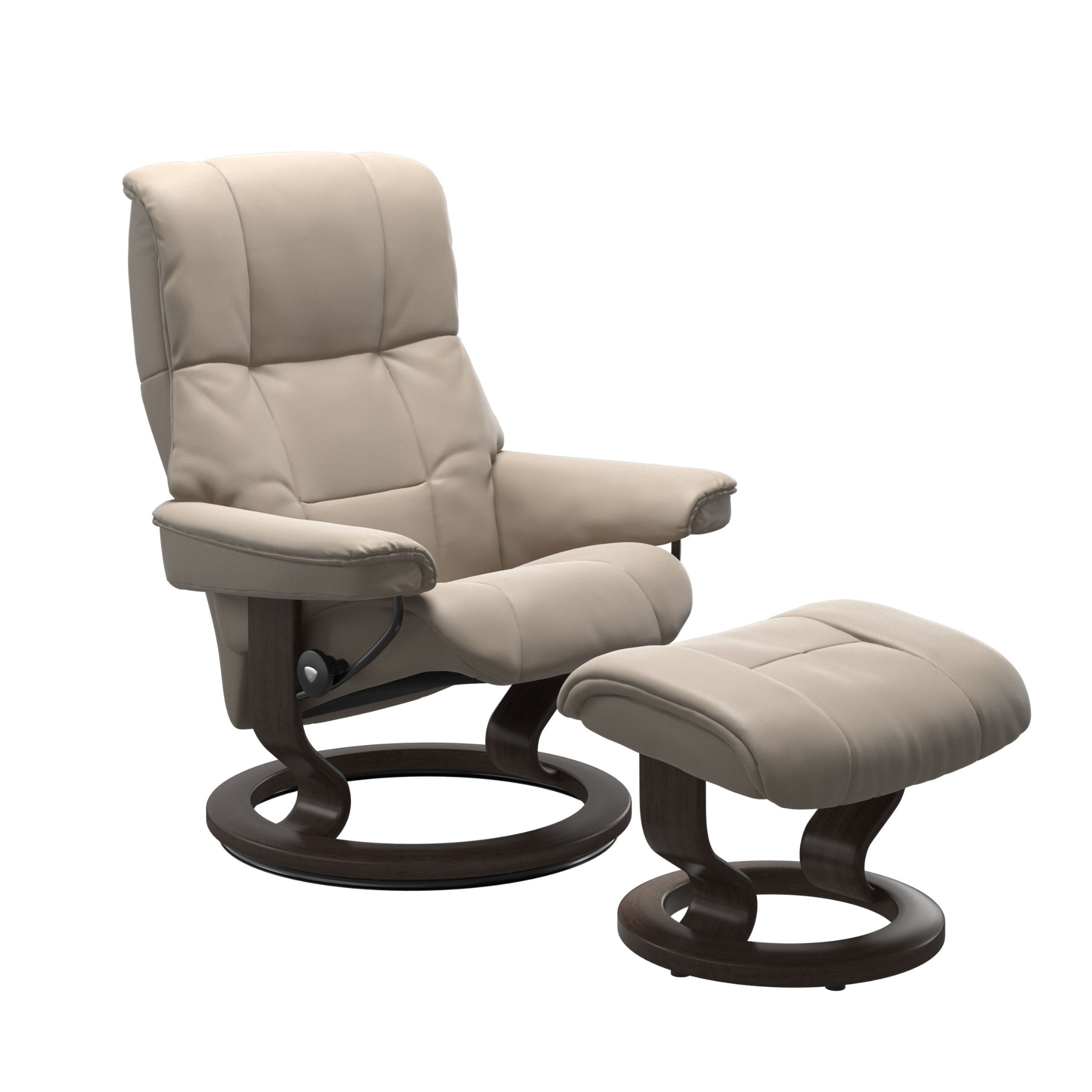 Mayfair Medium Recliner Chair & Stool with Classic Base by Stressless