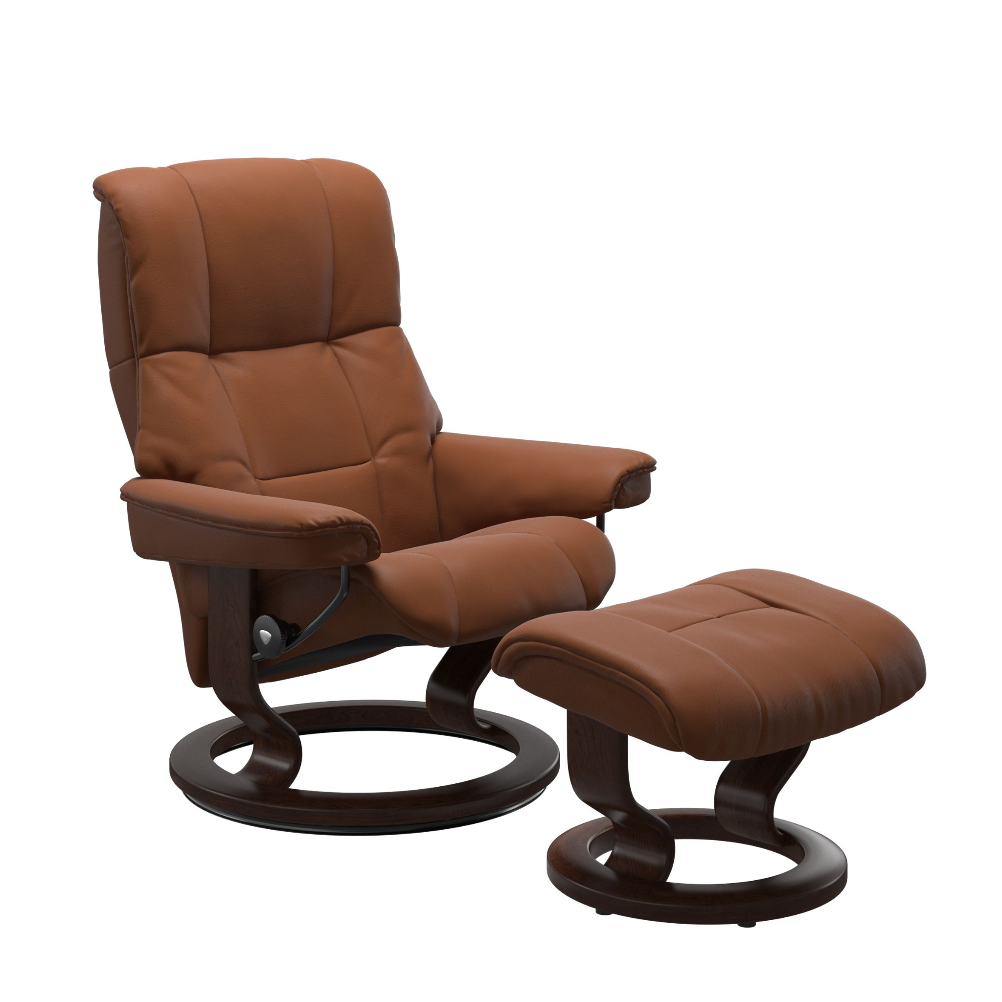 Mayfair Medium Recliner Chair & Stool with Classic Base by Stressless