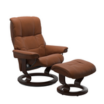 Mayfair Large Recliner Chair & Stool with Classic Base by Stressless
