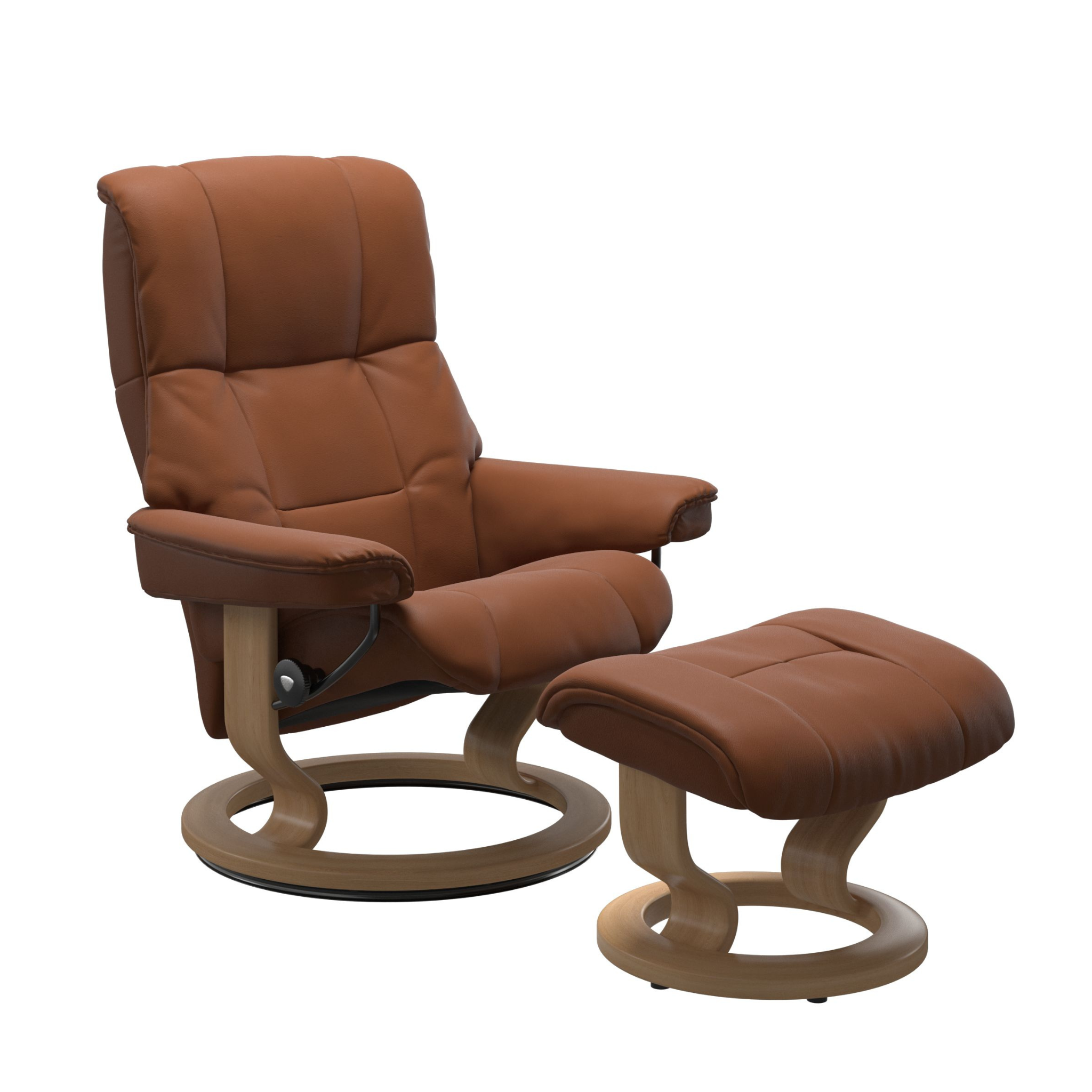 Mayfair Medium Recliner Chair & Stool with Classic Base by Stressless