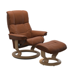 Mayfair Large Recliner Chair & Stool with Classic Base by Stressless