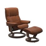 Mayfair Large Recliner Chair & Stool with Classic Base by Stressless