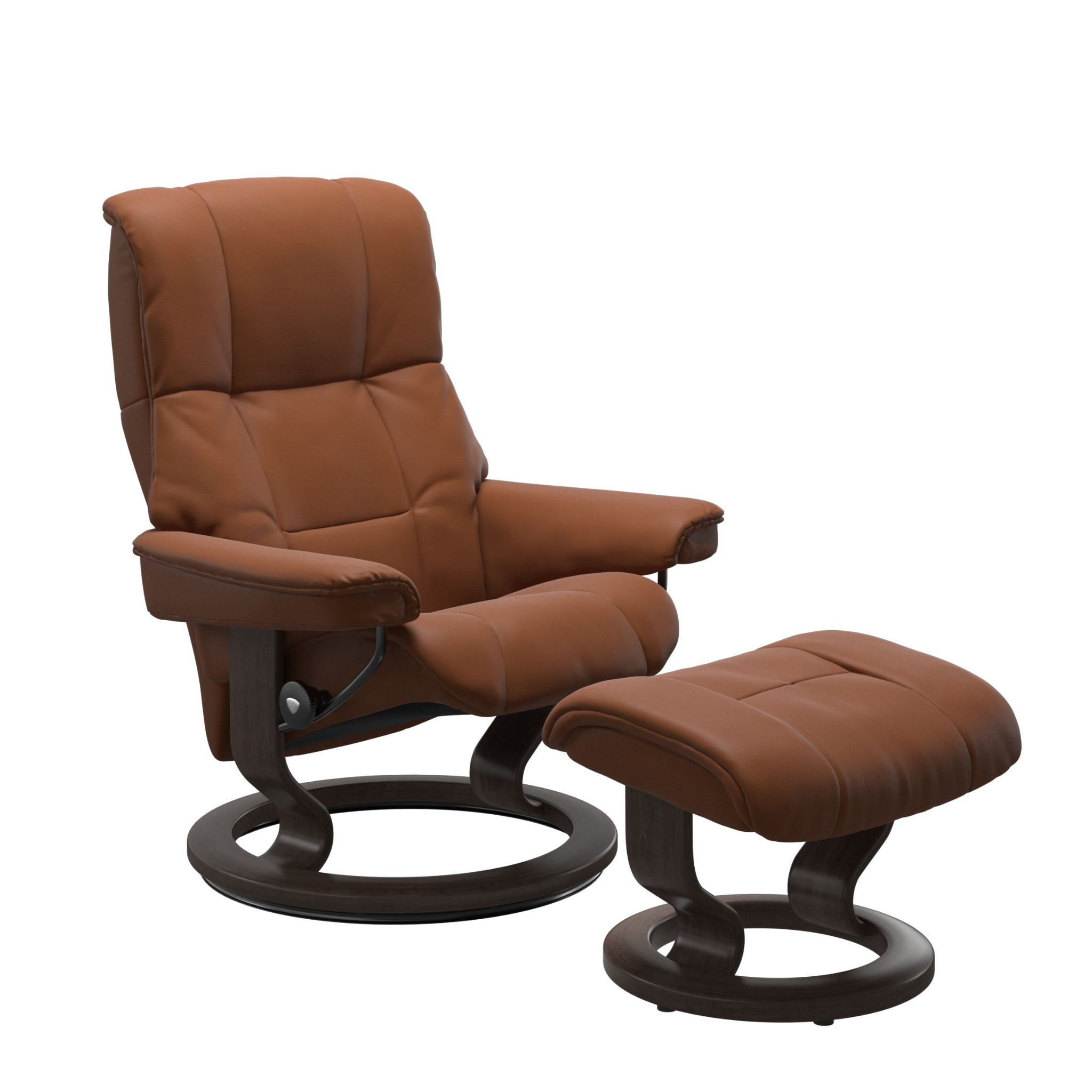 Mayfair Medium Recliner Chair & Stool with Classic Base by Stressless