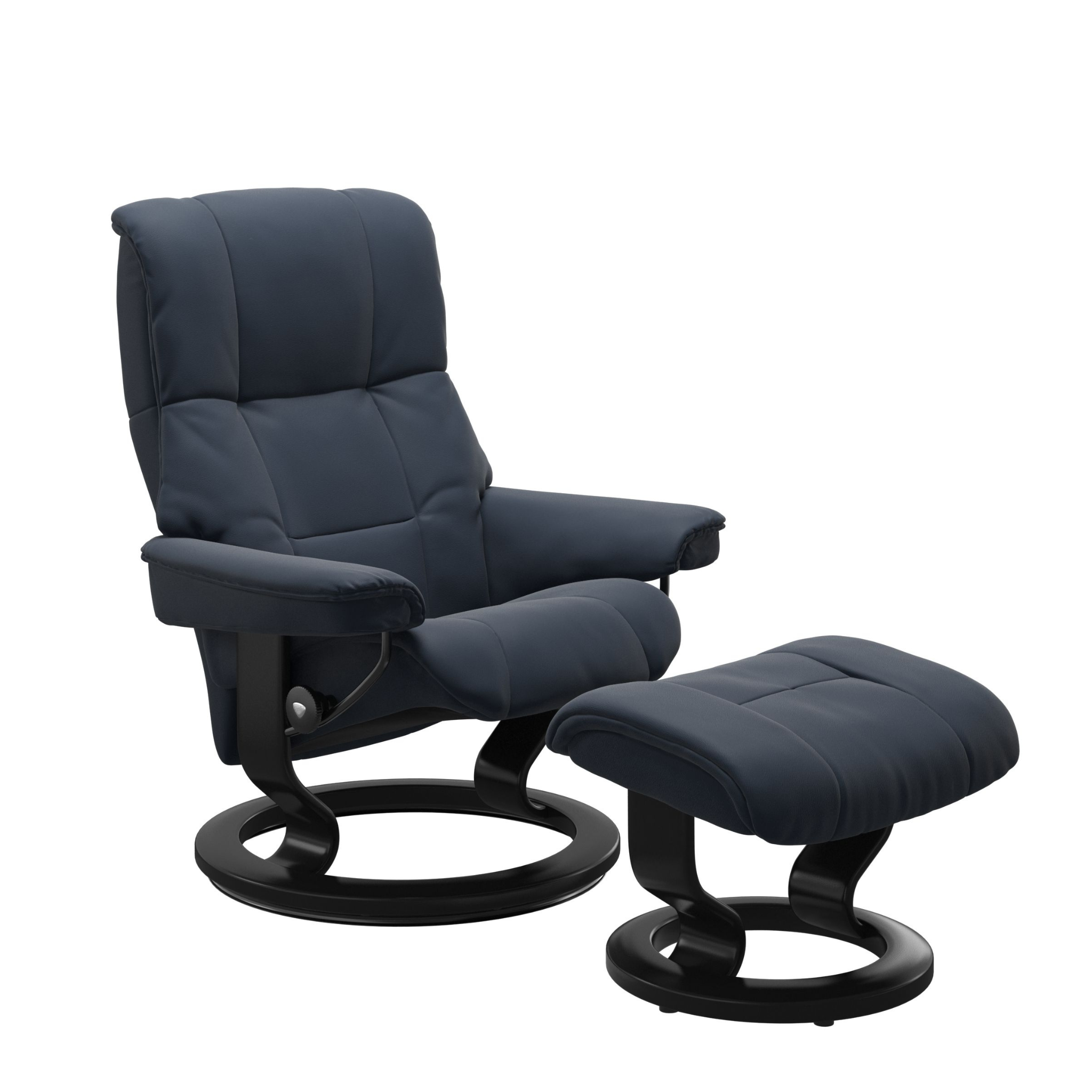 Mayfair Medium Recliner Chair & Stool with Classic Base by Stressless