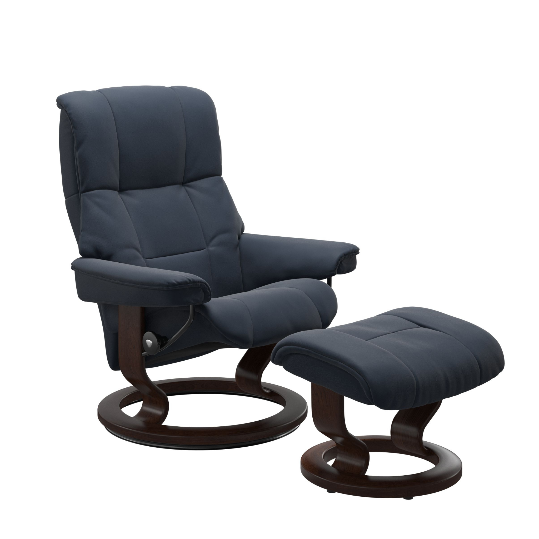Mayfair Medium Recliner Chair & Stool with Classic Base by Stressless