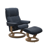 Mayfair Large Recliner Chair & Stool with Classic Base by Stressless