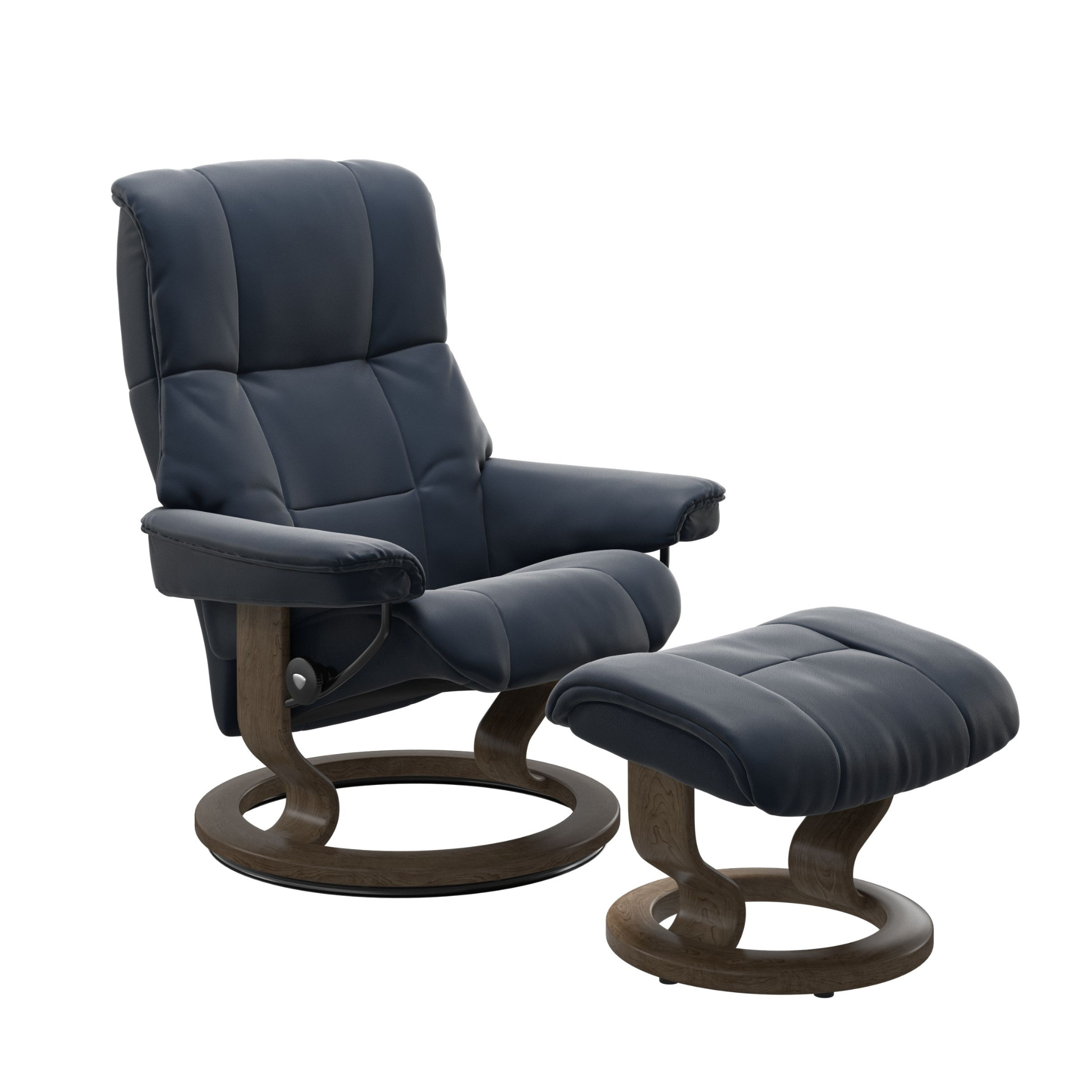 Mayfair Medium Recliner Chair & Stool with Classic Base by Stressless