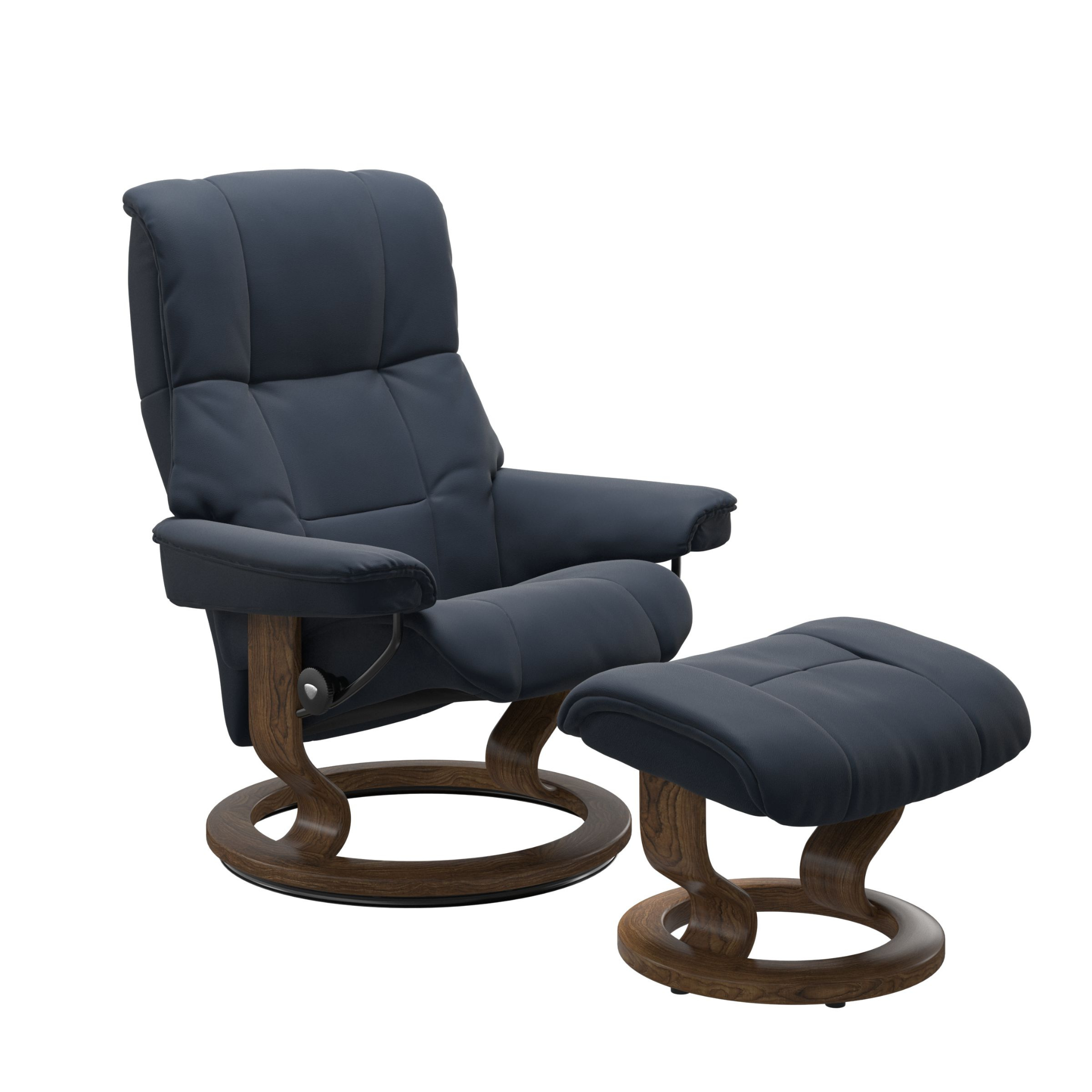 Mayfair Medium Recliner Chair & Stool with Classic Base by Stressless