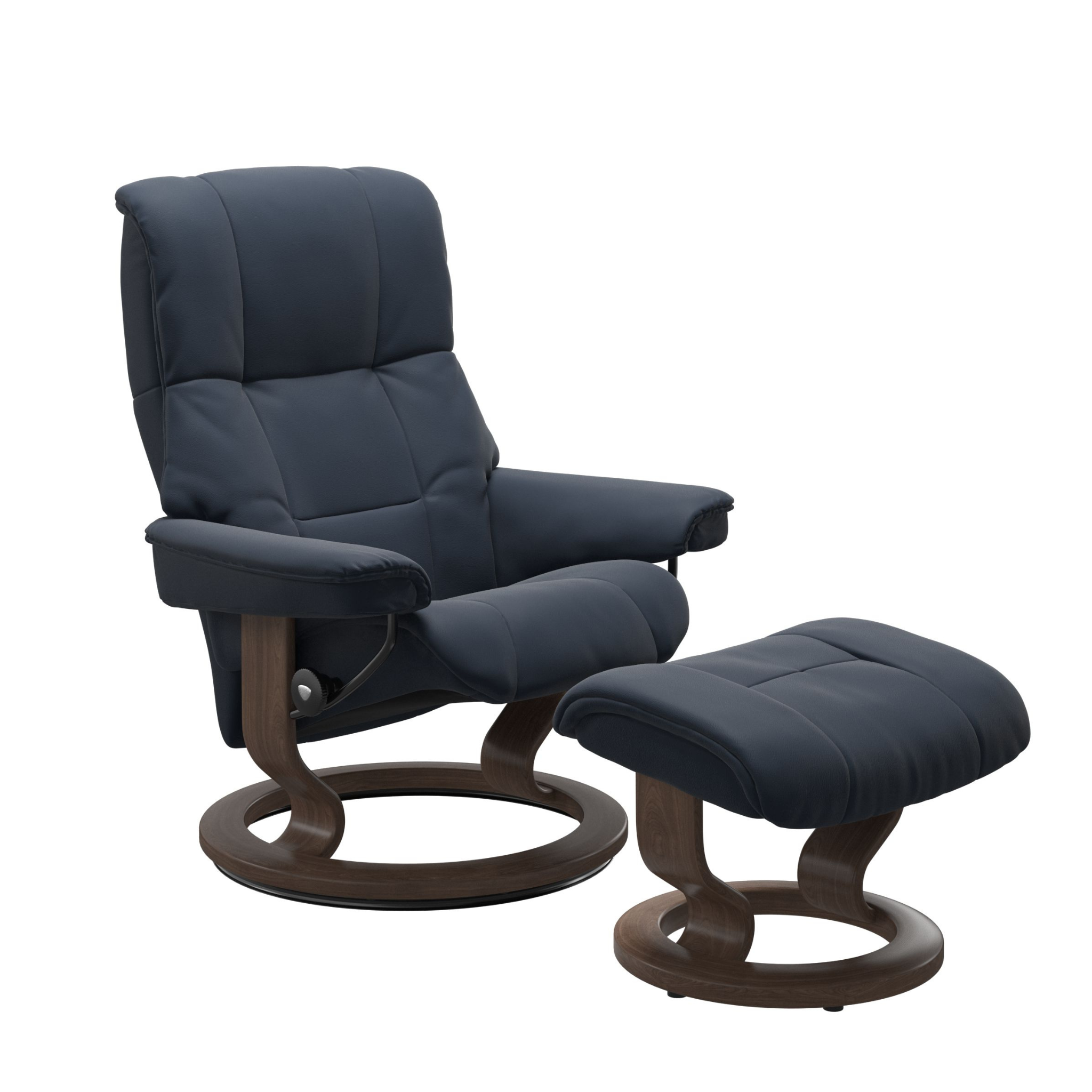 Mayfair Medium Recliner Chair & Stool with Classic Base by Stressless