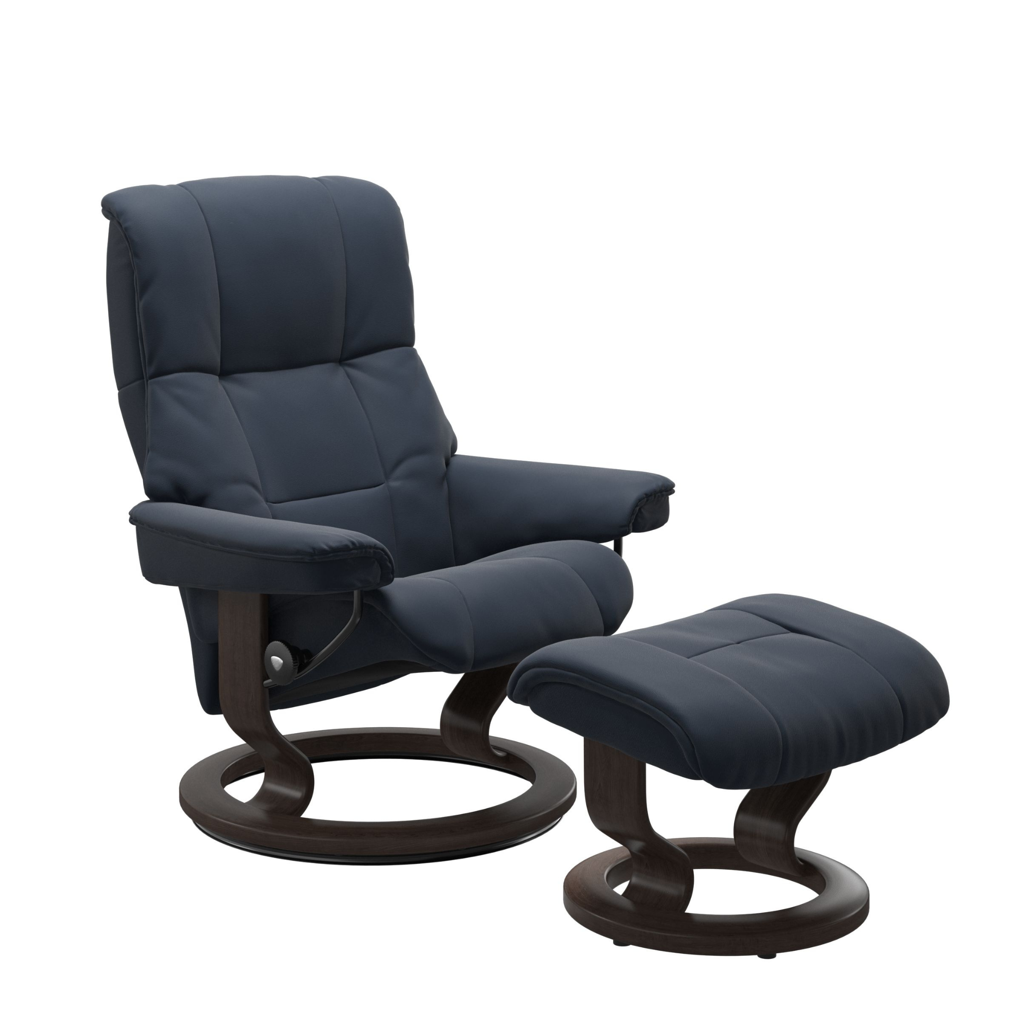 Mayfair Medium Recliner Chair & Stool with Classic Base by Stressless