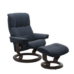 Mayfair Large Recliner Chair & Stool with Classic Base by Stressless