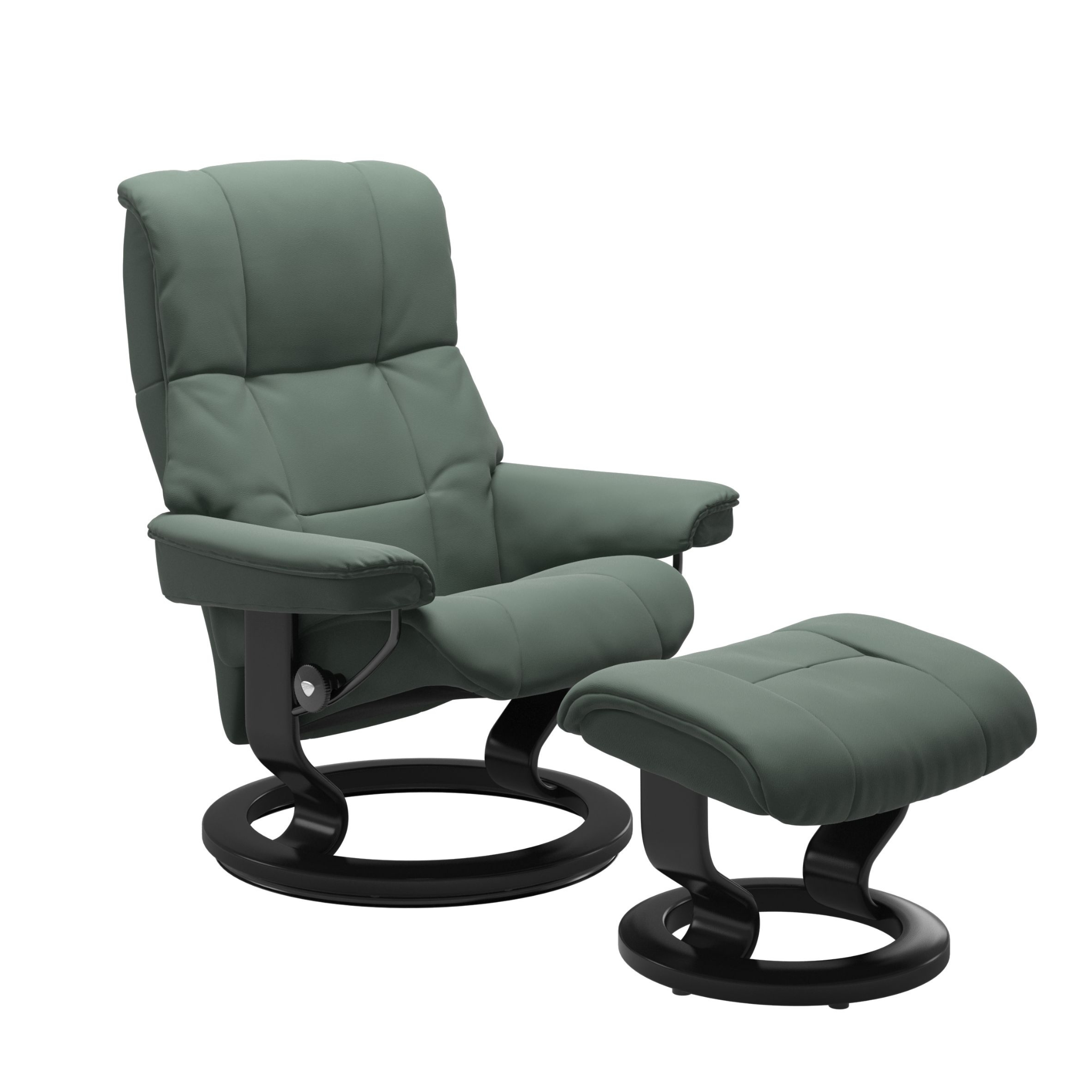 Mayfair Medium Recliner Chair & Stool with Classic Base by Stressless
