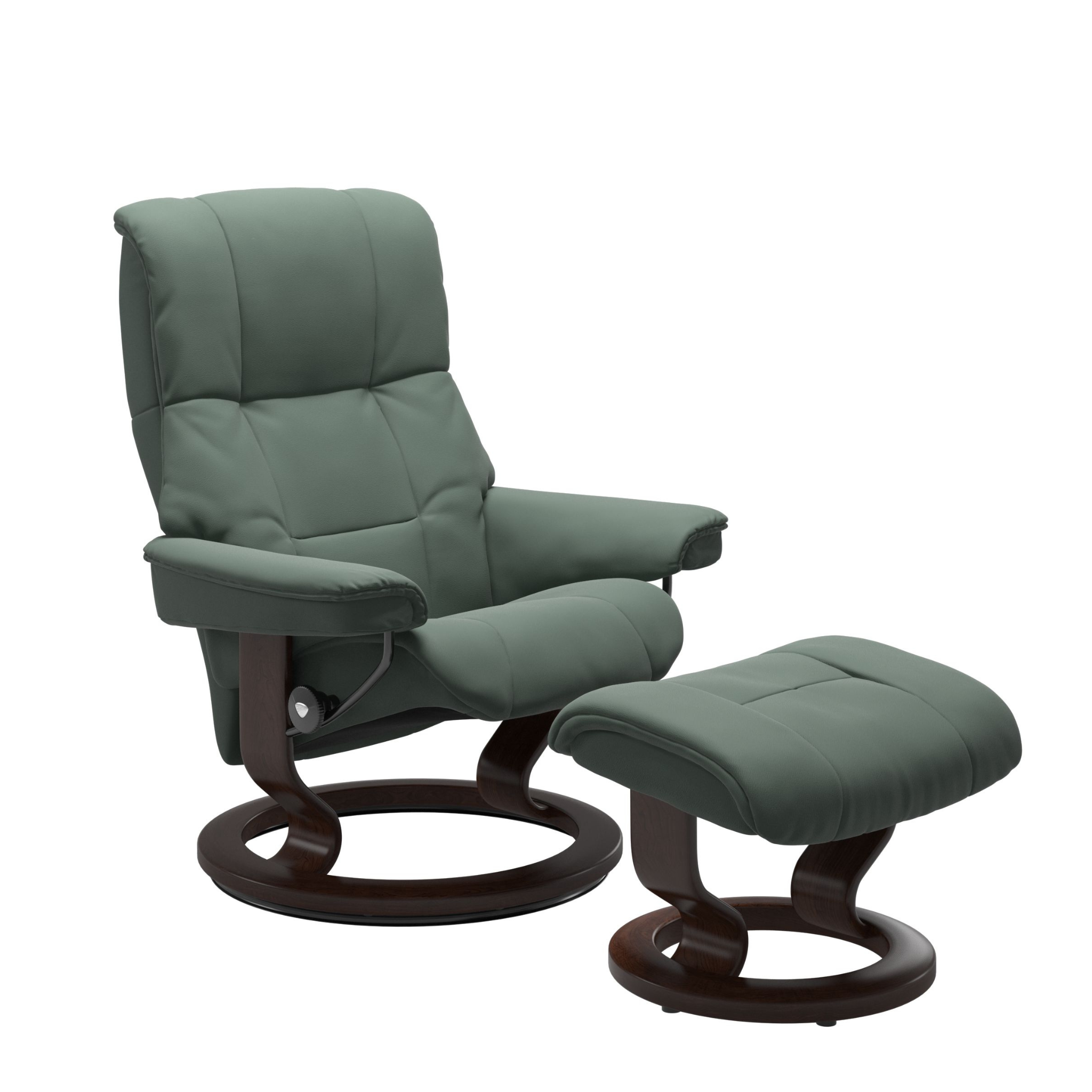 Mayfair Medium Recliner Chair & Stool with Classic Base by Stressless