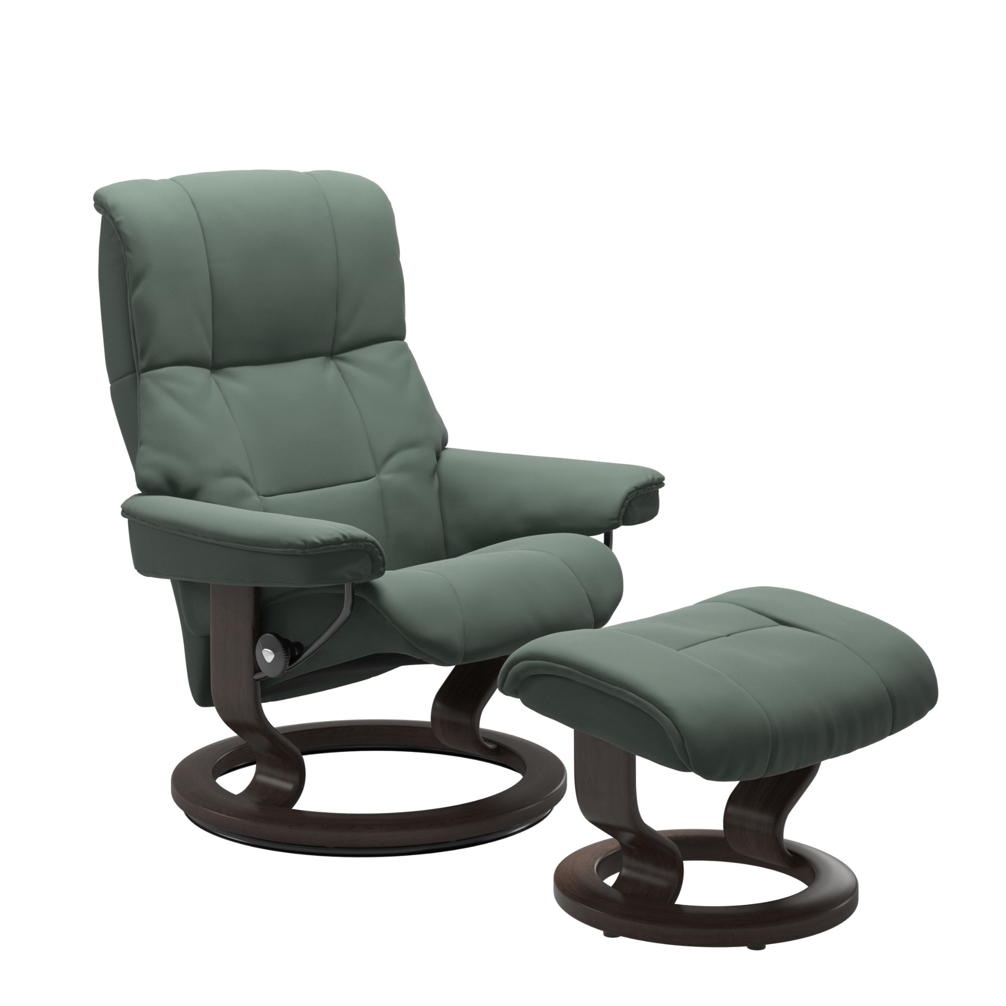 Mayfair Medium Recliner Chair & Stool with Classic Base by Stressless