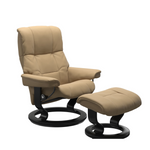 Mayfair Large Recliner Chair & Stool with Classic Base by Stressless