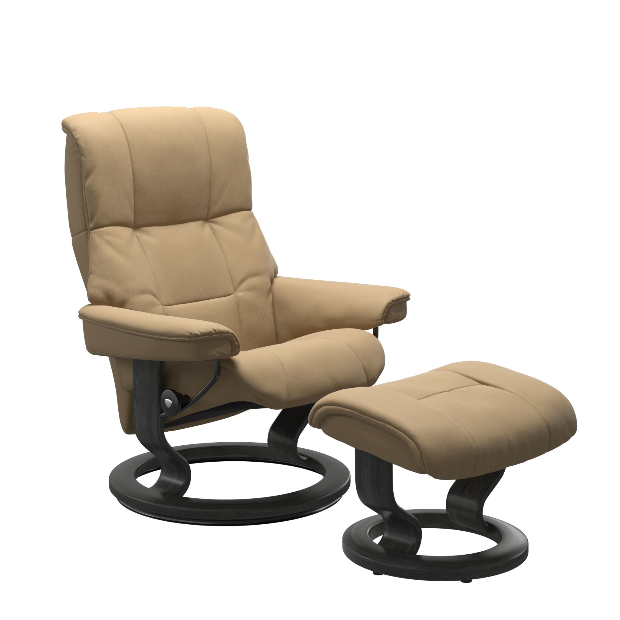 Mayfair Medium Recliner Chair & Stool with Classic Base by Stressless