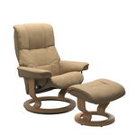Mayfair Large Recliner Chair & Stool with Classic Base by Stressless