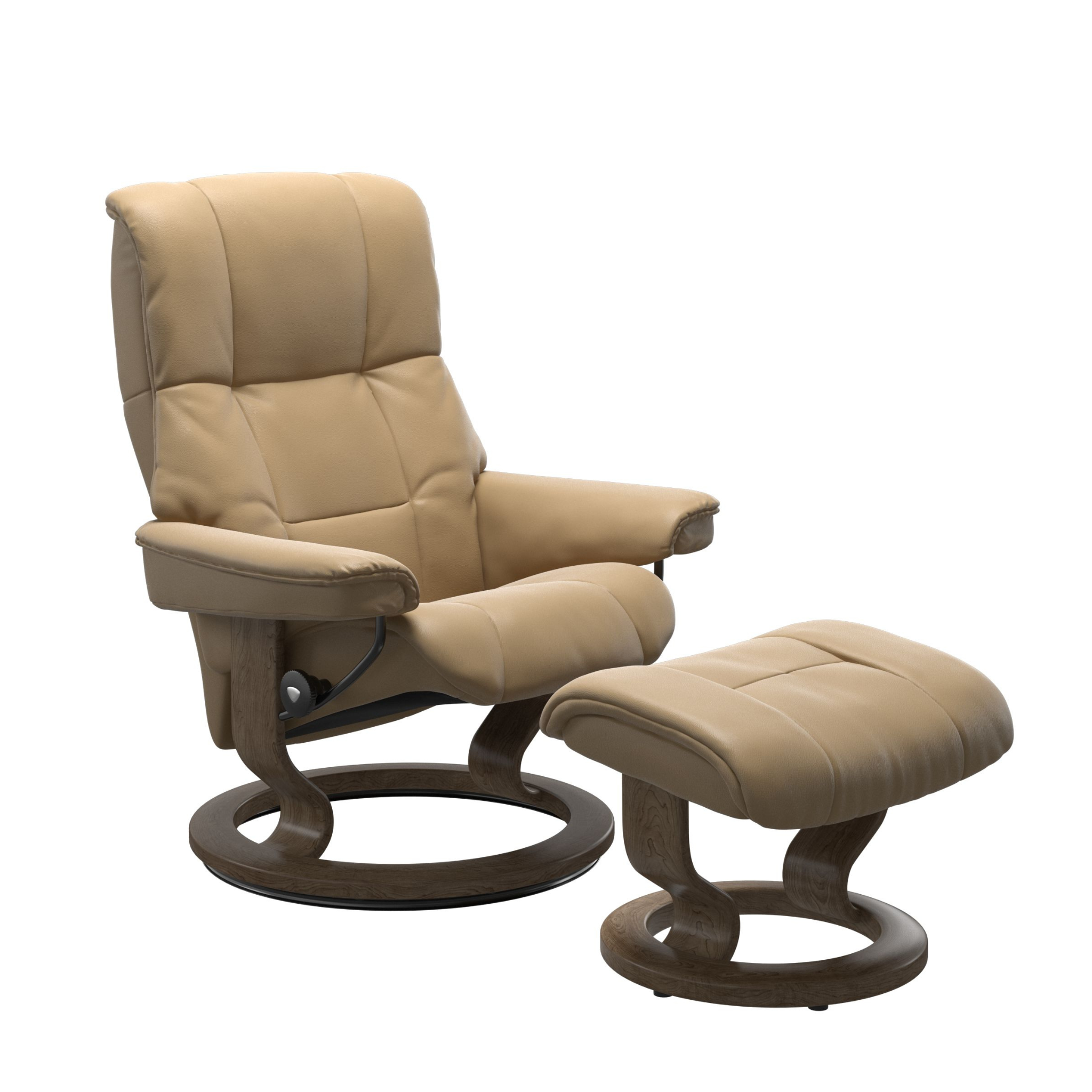 Mayfair Medium Recliner Chair & Stool with Classic Base by Stressless