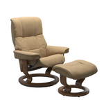 Mayfair Large Recliner Chair & Stool with Classic Base by Stressless