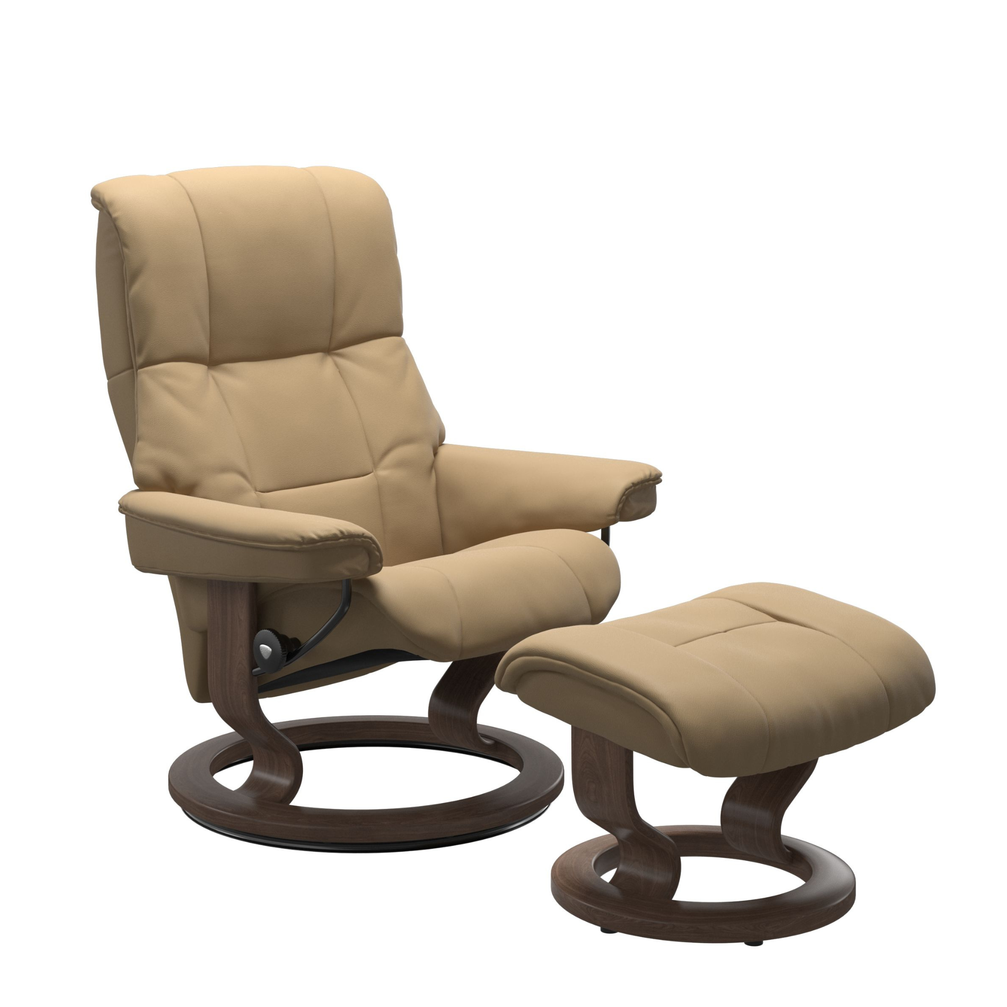 Mayfair Medium Recliner Chair & Stool with Classic Base by Stressless