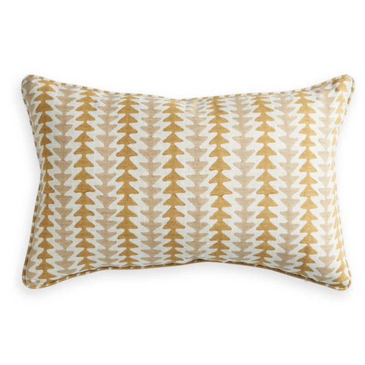 Mozambique Saffron Linen Cushion