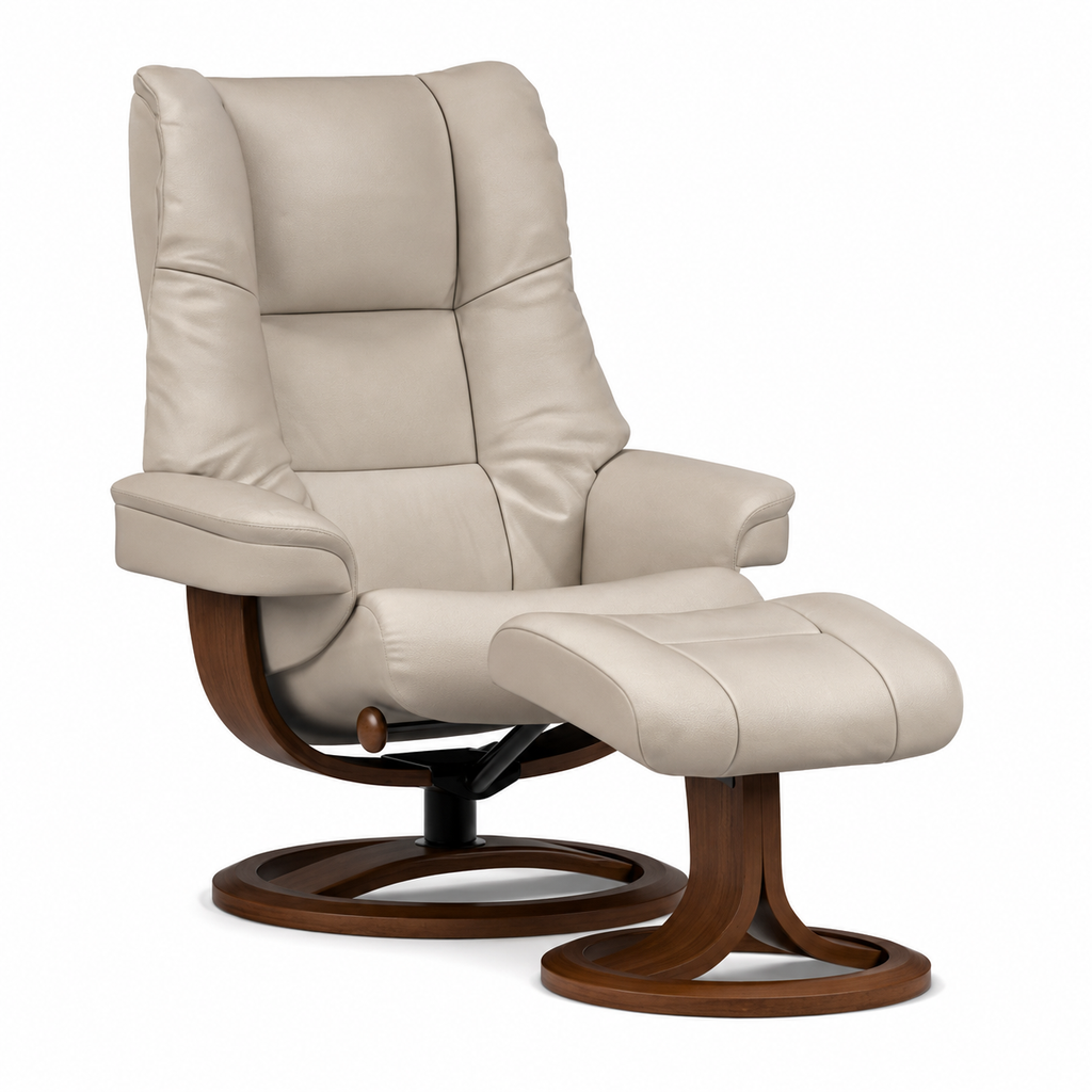 Nordic 60 Recliner Chair with Ottoman by IMG
