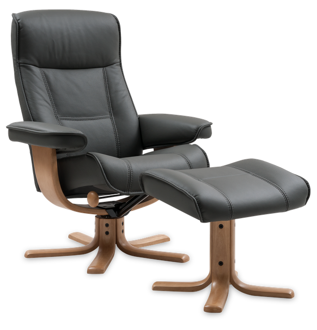 Nordic 21 Recliner Chair with Ottoman by IMG