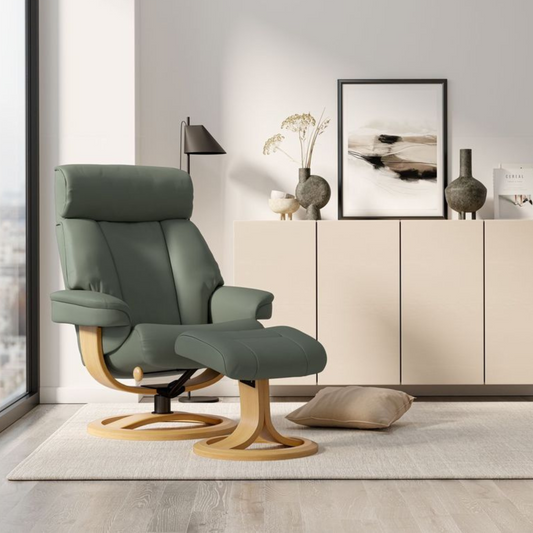 Nordic 99 Recliner Chair with Ottoman by IMG