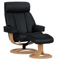 Nordic 99 Recliner Chair with Ottoman by IMG