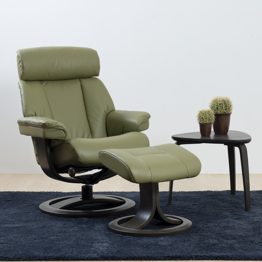 Nordic 99 Recliner Chair with Ottoman by IMG