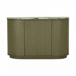Oberon Crescent Marble Storage Unit - Marine Marble - Thyme by GlobeWest